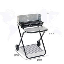 Grill Charcoal Barbecue Cooker Portable Home Outdoor Camping Picnics Grill Stainless Steel Mesh Non-Stick Tray