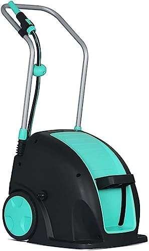 JKSVTF Garden Hose Reel Cart with Wheels, Portable Hose Cart, Car Wash Kit, Garden Home Hose Holder with Adjustable Swivel Nozzle Auto Storage (with 30m Hose)