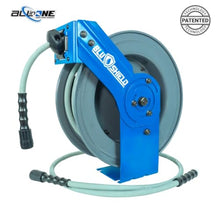 BluShield PWR1450-NM22-AIO Rubber Pressure Washing Hose Reel 1/4" x 50' (SA - HD) with 6' Lead-in-Hose – All-in-One Durable Commercial Grade Pressure Washer Hose System