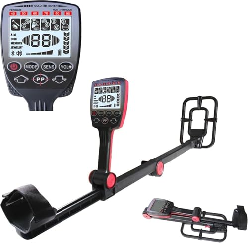 Gold Detector, Metal Detector for Adults, Foldable Waterproof Adjustable for Treasure Hunts