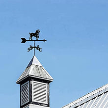 Weathervane Vintage Style Stainless Metal Weather Vane Measuring Tools Wind Vane Weathercock Wind Direction Indicator for Yard Garden Architecture Roof Ornament (Horses) (Peacocks)