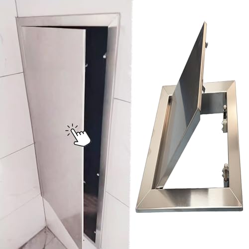 WAMVZYX Stainless Steel BBQ Grill Access Door 4x4 6x6 20x14 24x30 30x30 32x32, Push to Open Access Panel Bathroom/Outdoor Kitchen Inspection Door(22x31in/55x80cm)