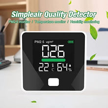 HBJWOV PM2.5 Detector Air Quality Temperature Humidity Meter Gas Monitor LCD Screen Dust Thermometer Multi-Function Tool