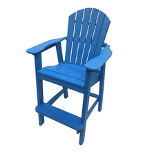 Phat Tommy Tall Adirondack Chair - HDPE Outdoor Furniture - Poly Adirondack Bar Stool - Heavy, Stress Free Furniture for Balcony, Deck, Patio, Front Porch, Blue