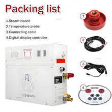 DNEPEI Quick Heating Steam Shower Generator Kit, Auto Drain Valve, Digital LED Controller Waterproof Digital Controller 95–131℉ for Steam Room Renovation 3kw-110v
