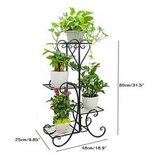 SIDUFHAOPKLL 4 Tiers Metal Home Flower Seeds Plant Display Stand Garden Instruments Pot Storage Rack Shelf Gardening Tools and Equipment