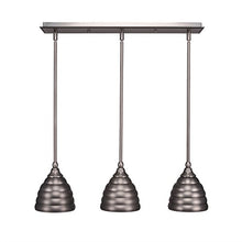 Toltec Lighting 3-Light Mini Hang Straight Swivel Pendant Brushed Nickel