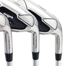 Majek K6 Iron Set +2 inch Over XL Big & Tall Men's 8-Piece Set Right Handed Steel Shaft Regular Flex Black