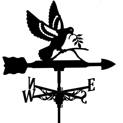 Animal Metal Weather Vane Garden weathervanes Wind Direction Indicator for Outdoor Yard Roof Mountain Decoration Cast Iron Wind Vane (Style 5) (Style 2)