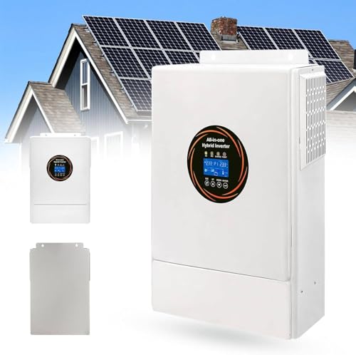 GEHPYYDS Solar & Wind Power Inverters,All-in-One Solar Inverter Charger,48V to 110V/220V Off-Grid Hybrid Inverter Built-in 120A MPPT Solar Charge Controller,for Home Appliances 110V