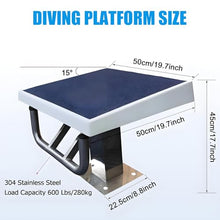 GLBMXDD Diving Board Professional, Heavy Duty Diving Board, Stainless Pool Jumping Platform, Anti Slip Rubber Surface, Load 600LBs, Inclined at 15° Diving Boards for Inground Pools B