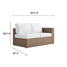 Modway Convene Love Seat Cappuccino White