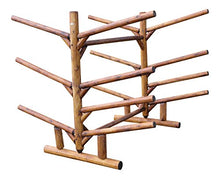 Log Kayak Rack 5 Kayak or Canoe Plus 2 SUP or Surfboard Canyon Brown Finish