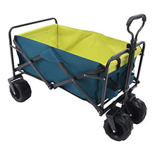 Collapsible Outdoor Festival Wagon,Folding Wagon Garden Cart,Utility Wagon, Beach Wagon with 7" Rubber Wheels,Pull Along Trolley with Adjustable Handle and 2 Cup Holders