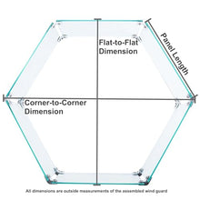 Custom Sized Hexagon Wind Guard for Gas Fire Pits