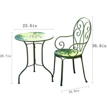 FENOKD Patio Table and Chair Set with Hollow Decoration Outdoor Rust-Proof Garden Table Suitable for Bistro for Balcony and Courtyard White 23.6 Inches (White)