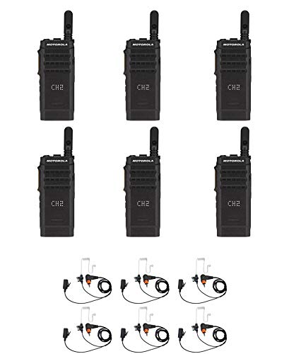 SR-Moto SL300 UHF Digital DMR Display Radio with E346 Surveillance Headset 6 Pack