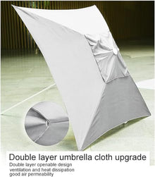 PUCNHZYNW Replacement Canopy for 2x2M Parasol 4 Rib Outdoor Umbrella Cover Waterproof Beach & Garden Sunshade - White Replacement Top for Patio Umbrella