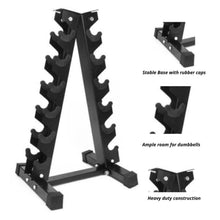 HAJEX Rubber Hex Dumbbell Medium Weight Stack Black