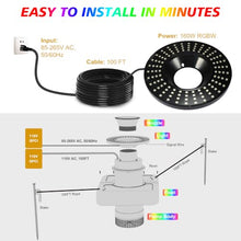 Goldlife Pond Fountain Aerator With Lights, F2 w/ F0-1 Light, 7 Nozzle, 1HP
