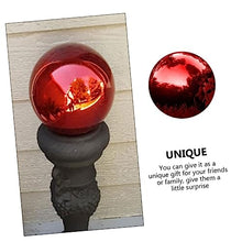 mirror finish garden ball,gazing balls, Ball garden gazing ball prom boutique polishing ball Mirror decorate mirror ball gazing balls for gardens Christmas tassel exquisite gazing ball ( Color : Red