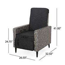 Christopher Knight Home Murdock Outdoor Recliner with Cushion Wicker Mixed Black/Dark Gray Set of 2