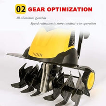 JKSVTF Rotavator Garden Gear Electric Garden Tiller,Cultivator Rotavator,6 Blades,Tillage Depth 22cm,Plow Width 45cm for Garden Vegetable Plots.