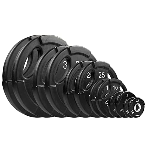NEXO Fitness Urethane Grip 245lb Plate Set Black