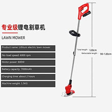 AMYYTL Cordless Grass Strimmer 24V Battery Cordless Weed Electric Lawn Mower Push-Type Electric Gardening Tool Lawn Mower