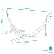 Sunnydaze Curved Wooden Hammock Stand for Outside, Heavy Duty, Large