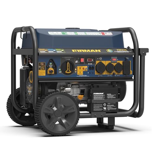 FIRMAN T09275 Tri Fuel Portable Generator, 120/240 VAC Electric Start