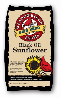 MeadowRidge Farms Wild Bird Food Black Sunflower 40-Lbs.