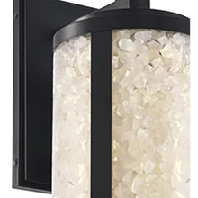 Minka Lavery 8183-66A-L Salt Creek Unique Acrylic Rectangular Outdoor LED Wall Lantern, 1-Light 33 Watt, 32" H x 12" W, Coal Black