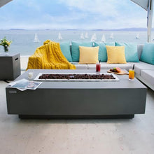 Elementi Granville Natural Gas Fire Pit Table Cast Concrete 60 x 27-in