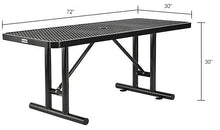 Global Industrial 6' Rectangular Expanded Metal Outdoor Table, Black