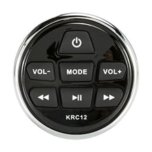 KICKER All-Weather Marine Gauge Style Bluetooth AM/FM Receiver with 4X 6.5" 300W Multicolor LED Speakers Black