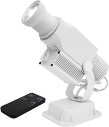 15W LED GOBO Logo Projector Light Waterproof with 1 Custom Rotating Glass Gobos for Indoor/Outdoor Use Company Hotel Restaurant Advertising Signs (White, Full Colors)
