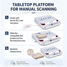 Desktop Needle Detector with High Sensitivity,Finds Ferrous Metals ≥1.2mm.10-Level Sensitivity, ABS Housing, Audible Visual Alarm, for Textile Workshop Inspection