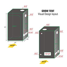 TopoLite Complete Hydroponic Grow Tent Kit with 1800W LED Light and 6" Carbon Filter 60"x60"x80