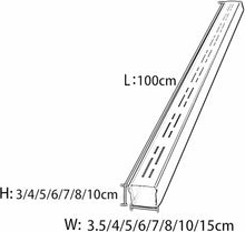 uhyOHF 304 Stainless Steel Trench Drain Kit, Narrow Linear Channel Drain Grate Cover, Rectangular Shower Drain, Outdoor Sidewalk Bath Floor Drainage Kit 100x15x10cm,(Wxlxh)-100x15x10cm