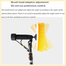 YLANMEI Automatic Photovoltaic Panel Cleaning Brush, Solar Cleaning Brush Telescopic for Outdoor Use with 65 Cm Double Head Cleaning Brush, 7.5 M Telescopic Rod, 8 M Cable, Plug