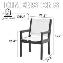 OTSUN Outdoor Patio Chair, HDPE Frame Weather-Ready Sling Lawn Chair with Breathable Fabric Versatile for Relaxation Backyard Deck & Garden