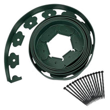 10M Garden Edging Borders with 30Pcs Stakes Flexible Lawn Kit Landscape Border for Flower Beds and(Black)