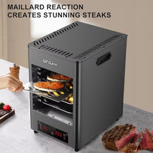 1700W Electric Steak Broiler, Stainless Steel Steak Grill, 30min Timer, LCD Touch Panel, Air Fryer Oven for Meat Burger Pizza (Gray 110)