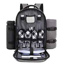 WJJDLLNP Outdoor Four Persons Picnic Bag With Tableware Blanket Insulation Refrigerated Men's Lunch