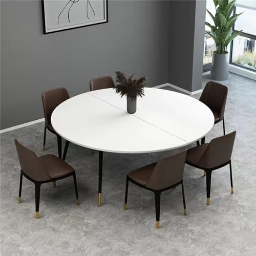 ZDJZMGZ Large 55.1" Foldable Round Table Top - Portable Two-Fold Design, Perfect for Temporary Use, Table Top Replacement, Ideal for Indoor & Outdoor Events, No Legs Included.