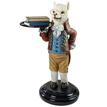 Design Toscano Alfred the Alpaca at Your Service Sculptural Butler Table, 33 inch, full color