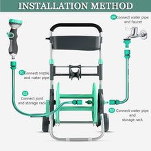 FENOKD Auto Reel Retractable Hose,Wall Mounted Retractable Garden Hose Reel,Large Rollers,10M/15M/20M/25M/30M/40M/50M,with Storage Buckle.25m