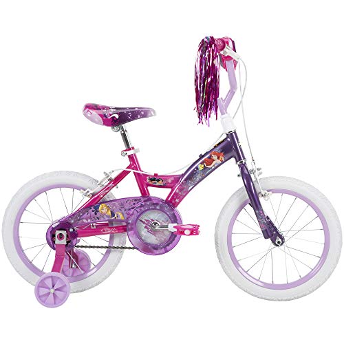 Huffy Disney Princess Magic Mirror 16” Girl’s Bike with Training Wheels Purple