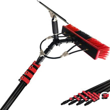 Cleaning Photovoltaic and Solar Panels, 12-36ft/3.6-10.8m Water Fed Extendable Brush, Water Fed Telescopic Brush, Suitable for Photovoltaic Panel Cleaningtrucks Windows,10.8m